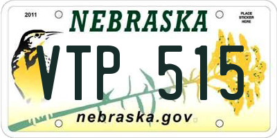 NE license plate VTP515
