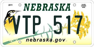 NE license plate VTP517
