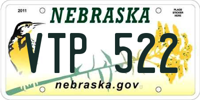 NE license plate VTP522