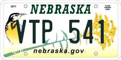 NE license plate VTP541