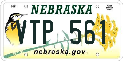 NE license plate VTP561
