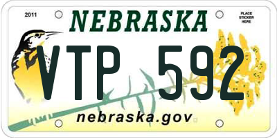 NE license plate VTP592