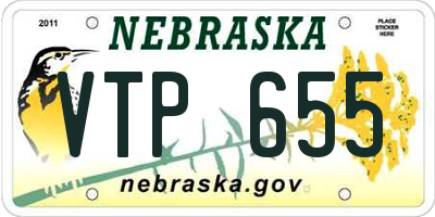 NE license plate VTP655