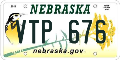 NE license plate VTP676
