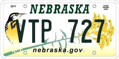NE license plate VTP727