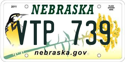 NE license plate VTP739