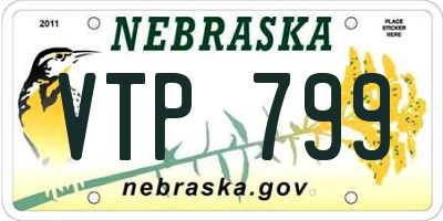 NE license plate VTP799