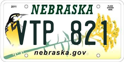 NE license plate VTP821
