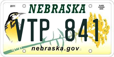 NE license plate VTP841