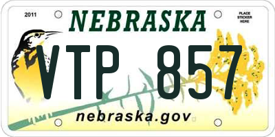 NE license plate VTP857