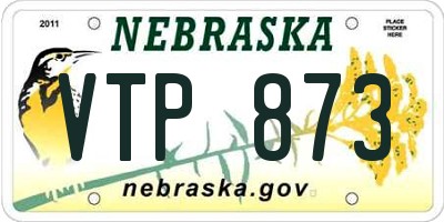 NE license plate VTP873