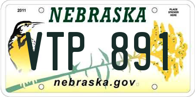 NE license plate VTP891