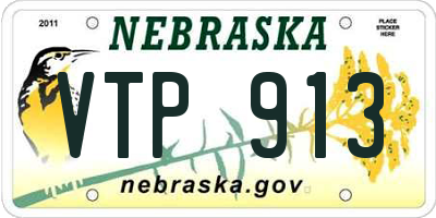 NE license plate VTP913