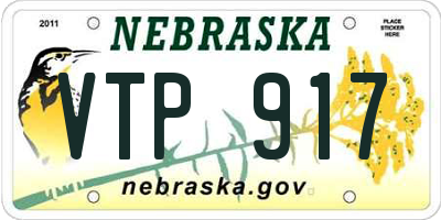 NE license plate VTP917