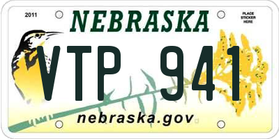 NE license plate VTP941