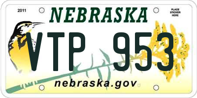 NE license plate VTP953