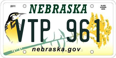 NE license plate VTP961