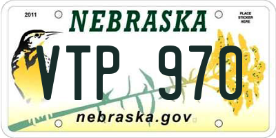 NE license plate VTP970