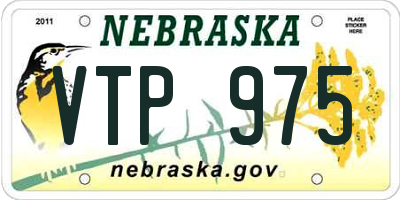 NE license plate VTP975