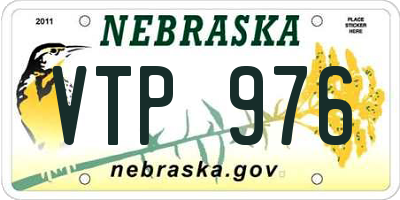 NE license plate VTP976