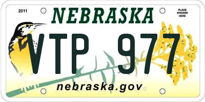 NE license plate VTP977