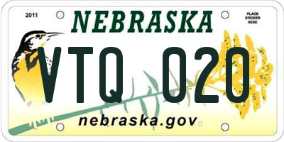 NE license plate VTQ020