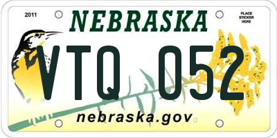 NE license plate VTQ052