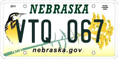 NE license plate VTQ067