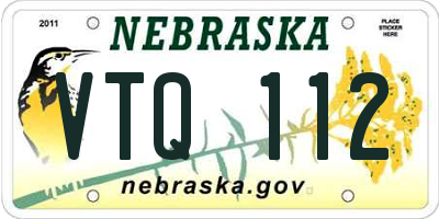 NE license plate VTQ112