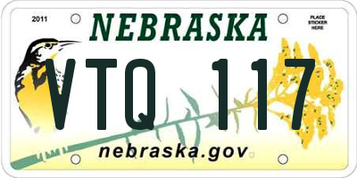 NE license plate VTQ117