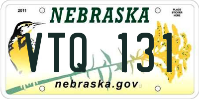 NE license plate VTQ131
