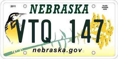 NE license plate VTQ147