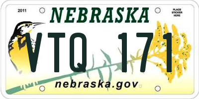 NE license plate VTQ171