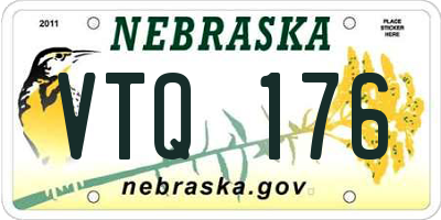 NE license plate VTQ176