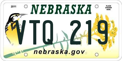 NE license plate VTQ219