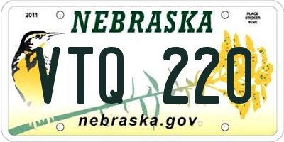 NE license plate VTQ220