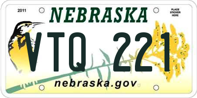NE license plate VTQ221