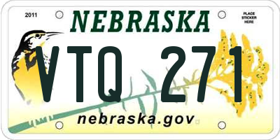NE license plate VTQ271