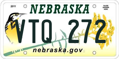 NE license plate VTQ272