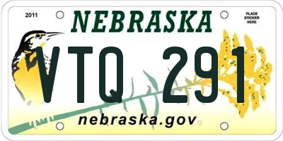 NE license plate VTQ291