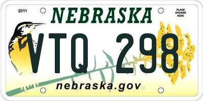 NE license plate VTQ298
