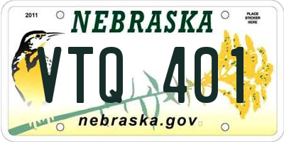NE license plate VTQ401