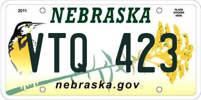 NE license plate VTQ423