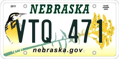 NE license plate VTQ471
