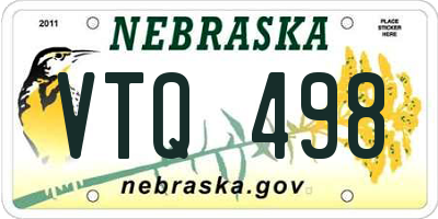 NE license plate VTQ498