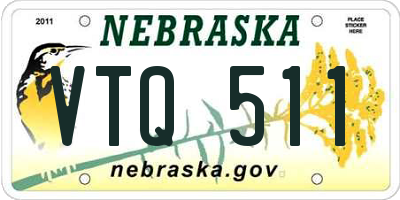 NE license plate VTQ511