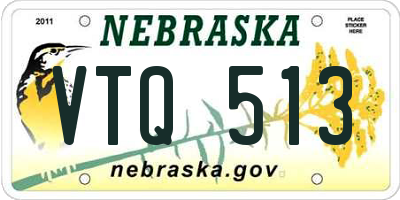 NE license plate VTQ513
