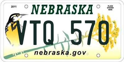 NE license plate VTQ570