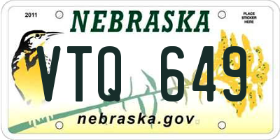 NE license plate VTQ649