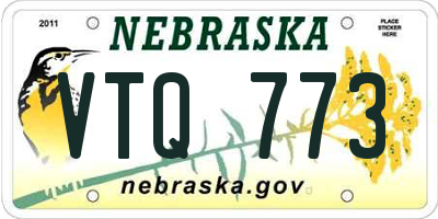 NE license plate VTQ773